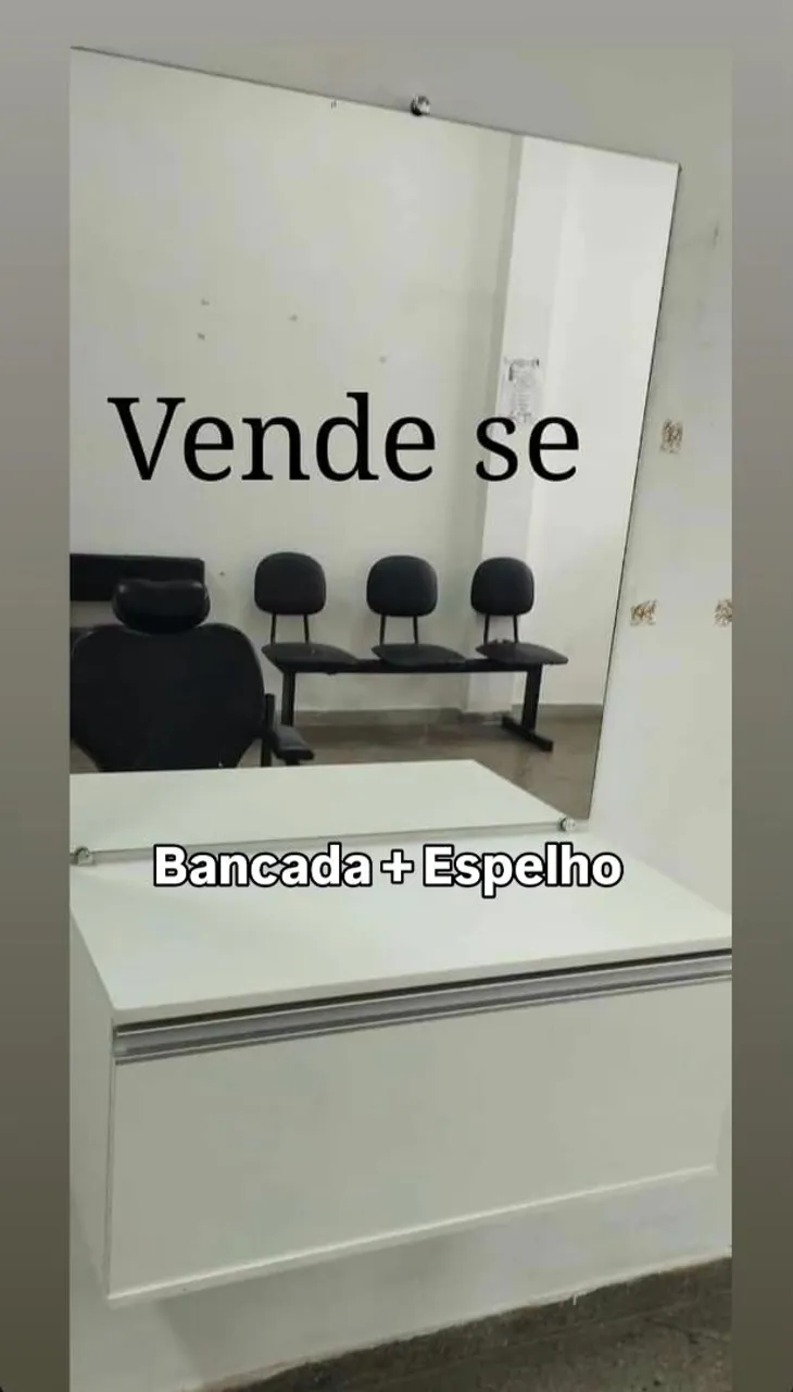 Bancada com Espelho para Salão de Beleza