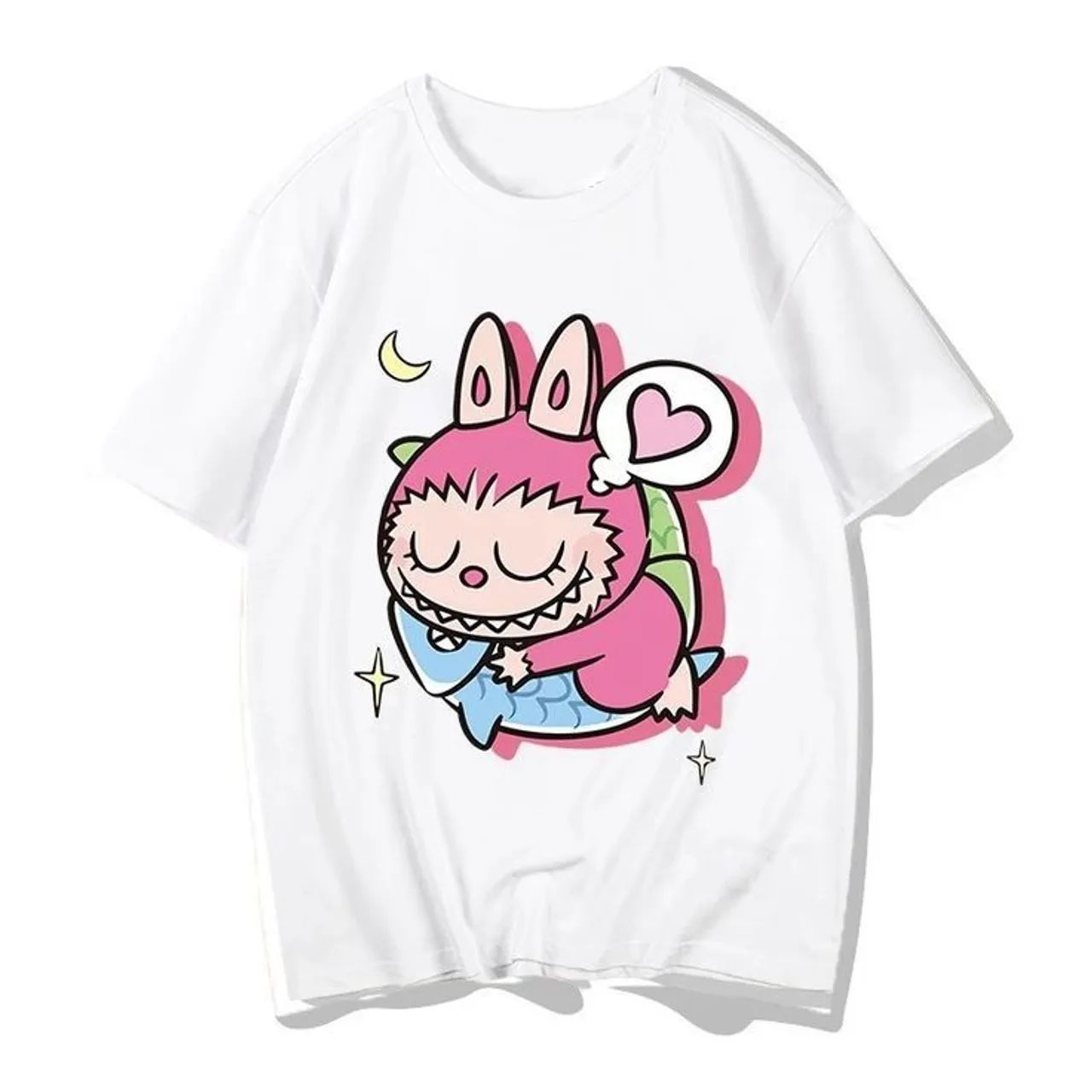 Camiseta Labubu com estampa de coelho