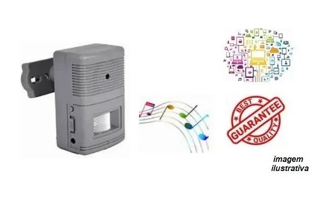 Campainha Sensor De Presença Sonoro Sem Fio