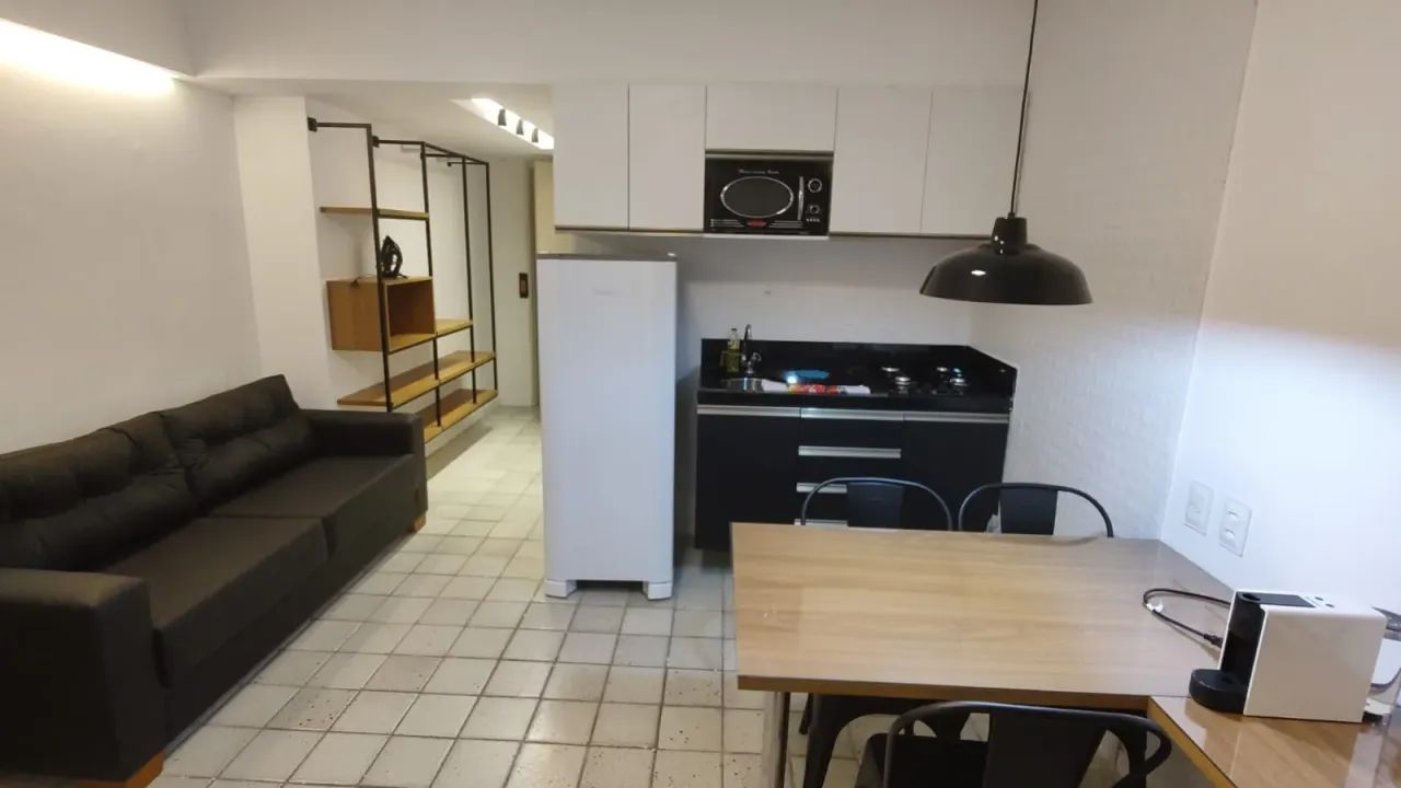 Flat mobiliado no Golden Beach, em Piedade, Beira Mar, com móveis novos e reformado. - Foto 2