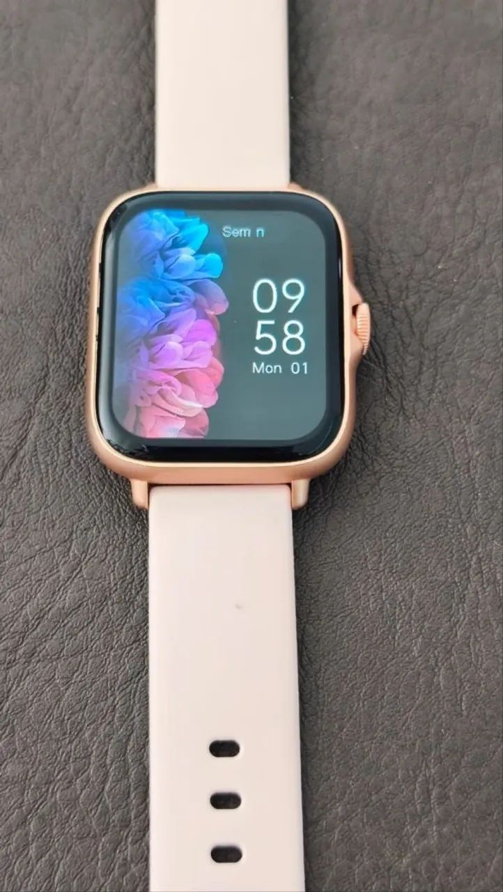 Smartwatch Rose com Pulseira Rosa - Foto 3
