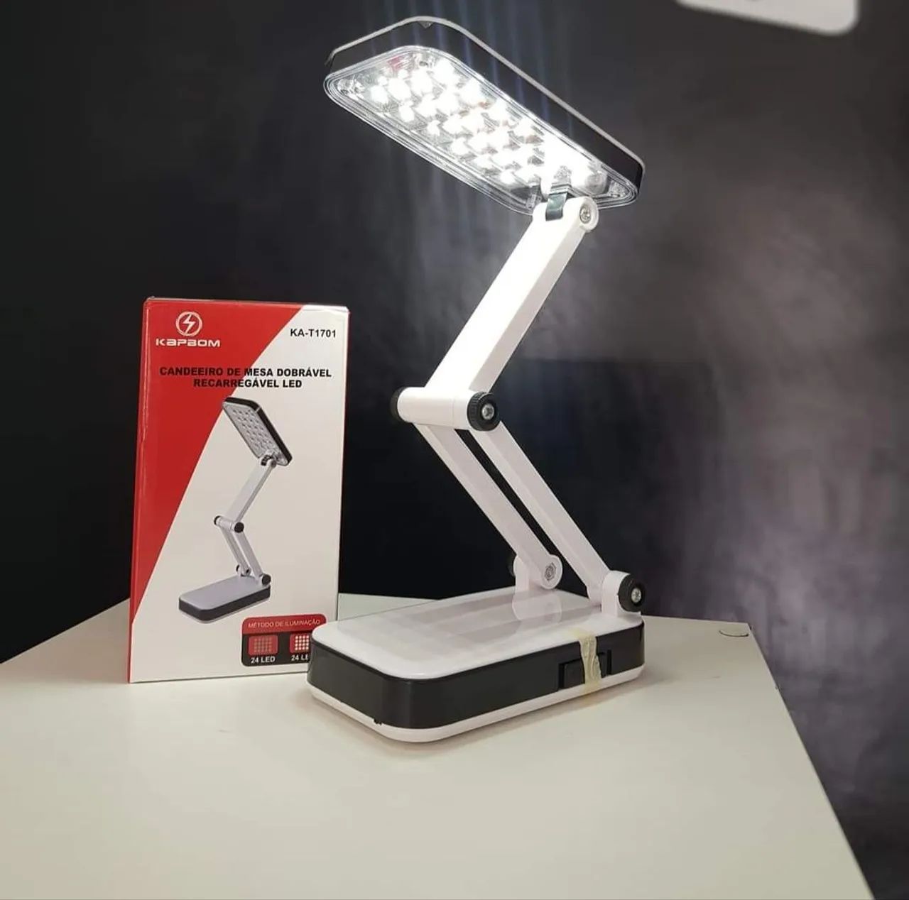Luminária de Led Dobrável e Recarregável para Mesa KAPBOM KA-T1701 - Foto 6