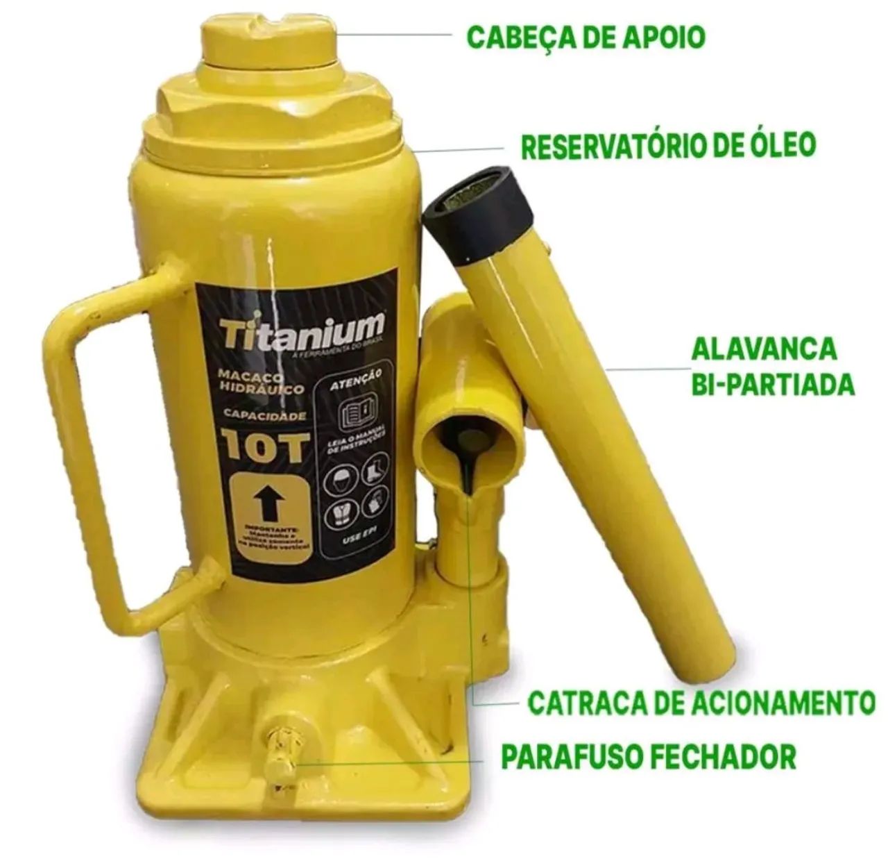Macaco hidráulico Titanium 10 toneladas - Foto 4