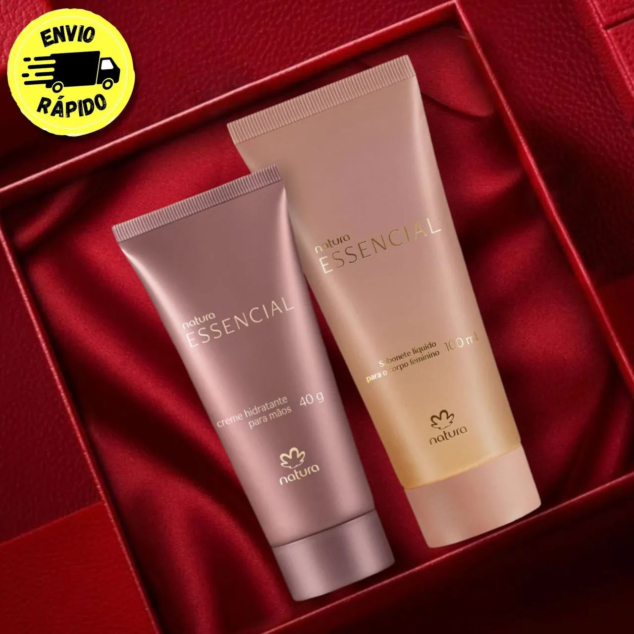 Kit Natura Essencial Feminino Sabonete líquido 100ml + hidratante para mãos 40g