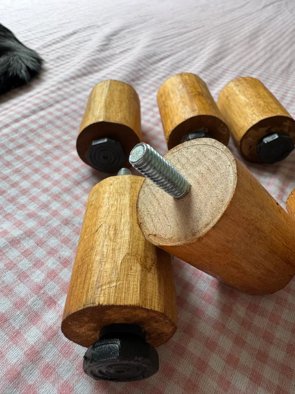 Kit 7 pés cama box casal solteiro 5,5 cm altura com regulagem  - Foto 2