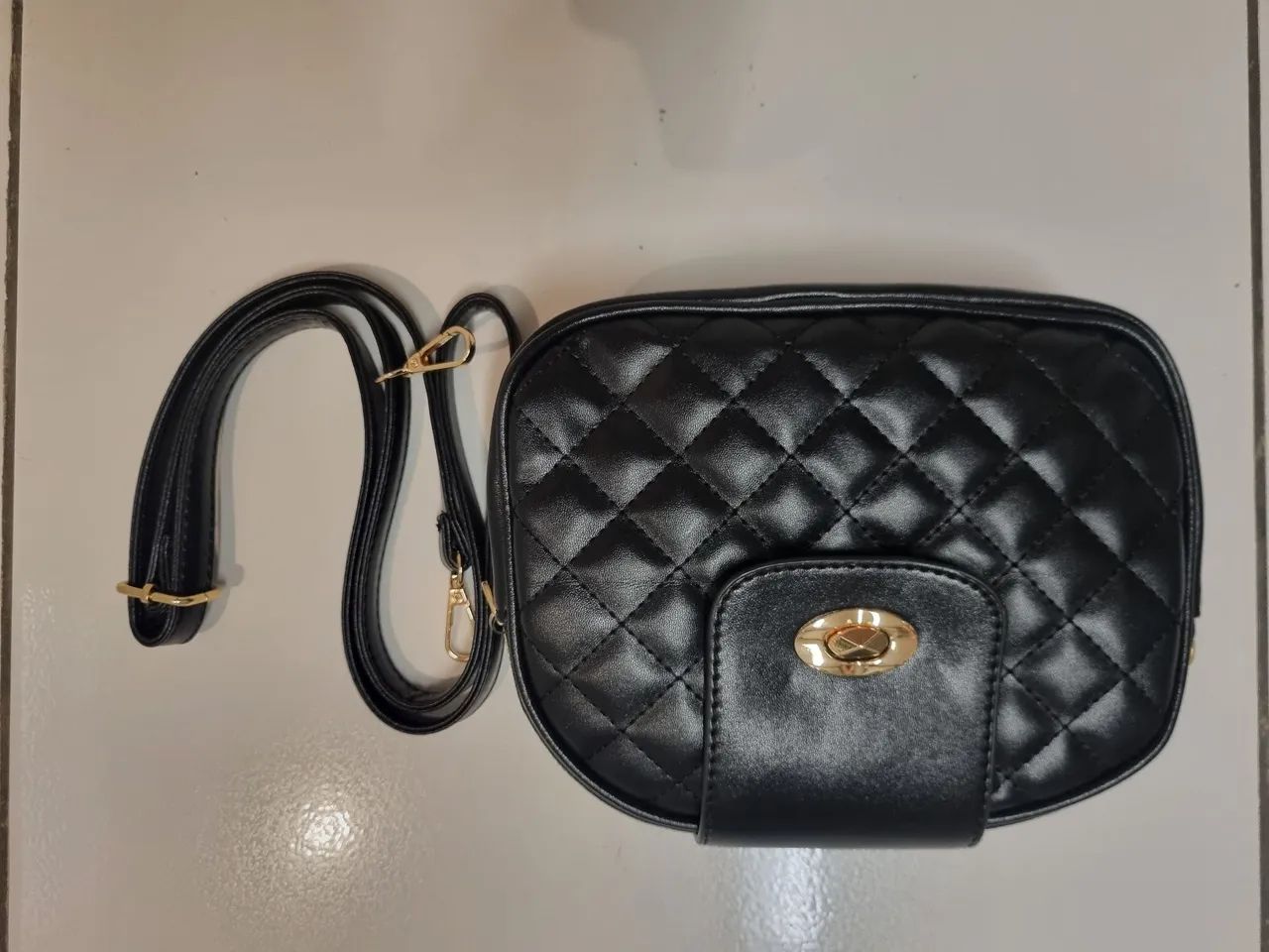 Bolsa Feminina ombro transversal couro alça  Festa  Moda v8830 - Foto 4