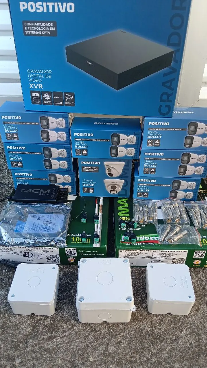 Câmeras de Segurança Kit 8 Instalação Completa
