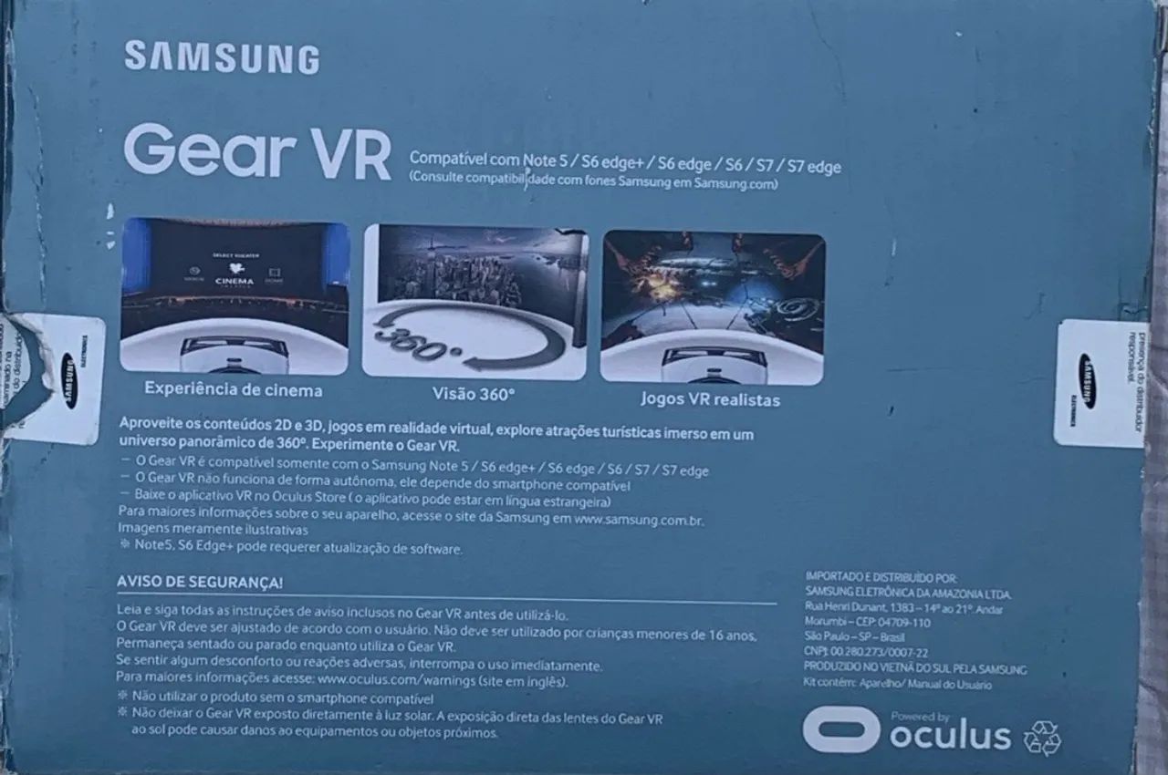 2 Óculos De Realidade Virtual Samsung Gear Vr R322 By Oculus - Foto 2