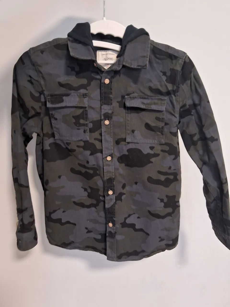 Camisa Camuflada com Capuz Infantil