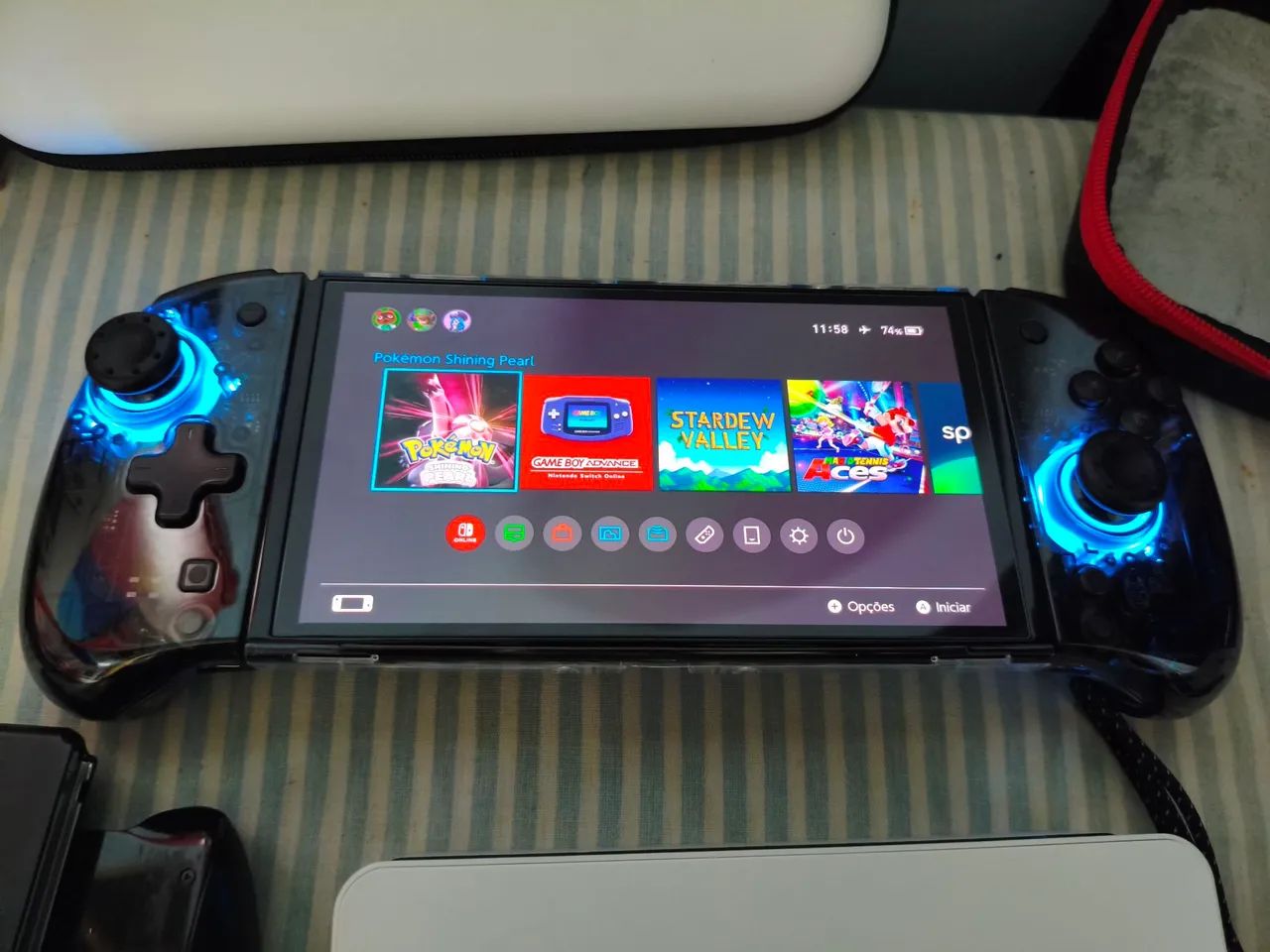 Nintendo switch Oled Desbloqueado 256gb Completo 64310773083011121