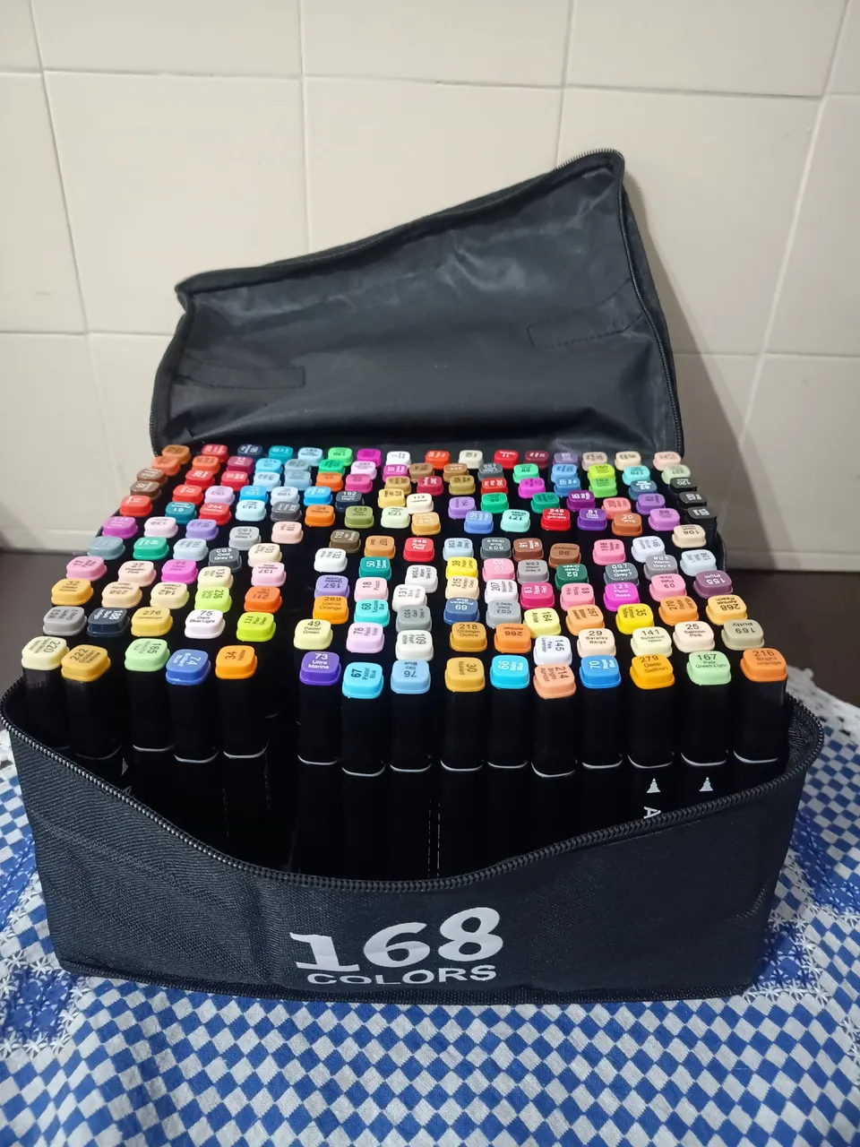 Marcador Touch com 168 Cores Ponta Dupla