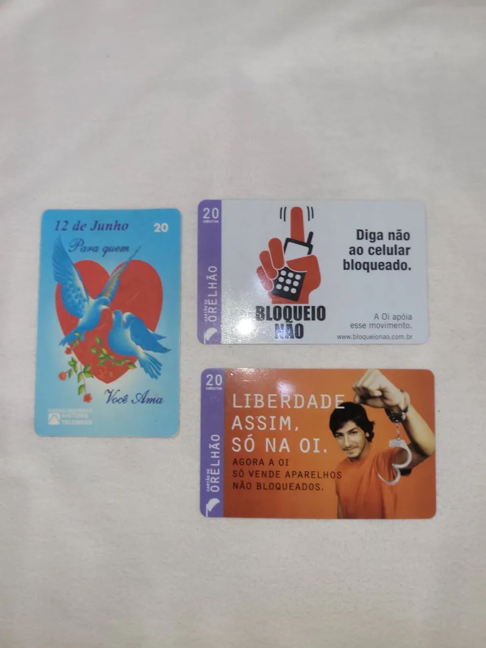Cartão telefônico antigo 