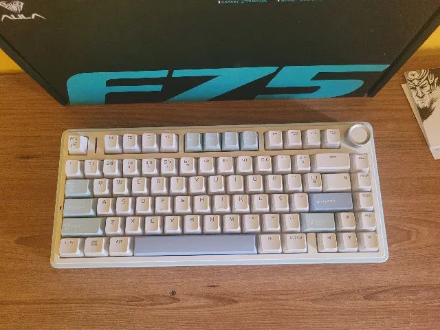 TECLADO MECÂNICO AULA F75 + KEYCAPS HYPERX PUDDING - Foto 2