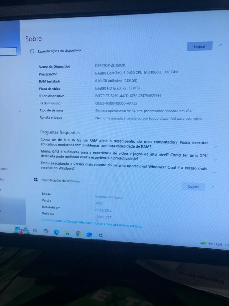 Computador Completo Intel Core i5-2400 8GB RAM