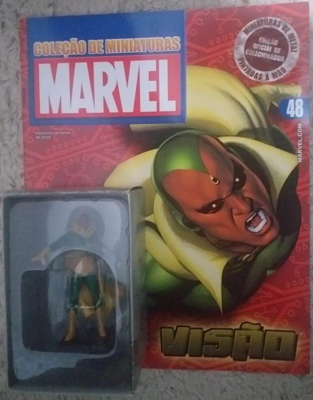 Visão - Coleção de Miniaturas Marvel Eaglemoss n. 48