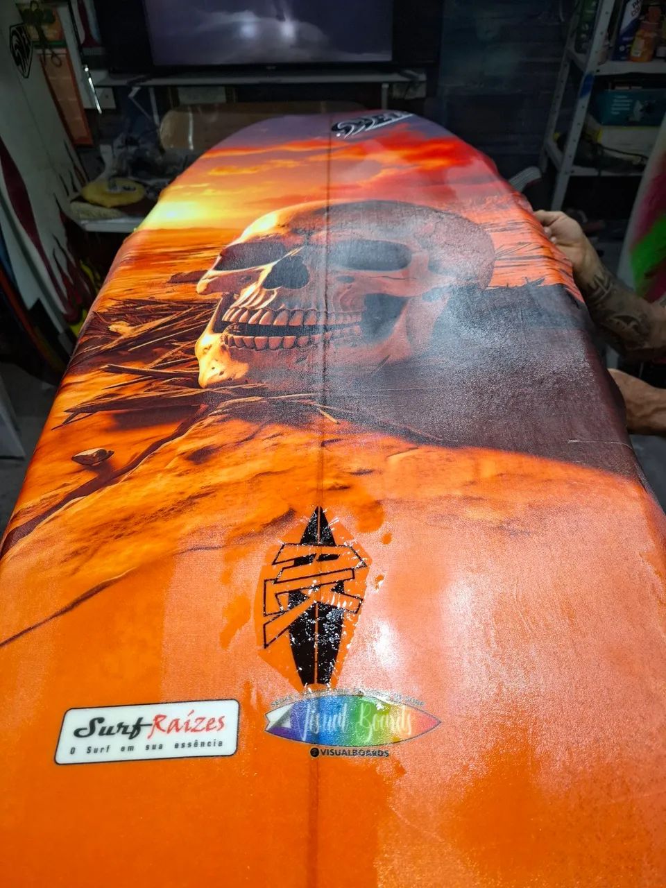 Prancha de Surfe Skull Design