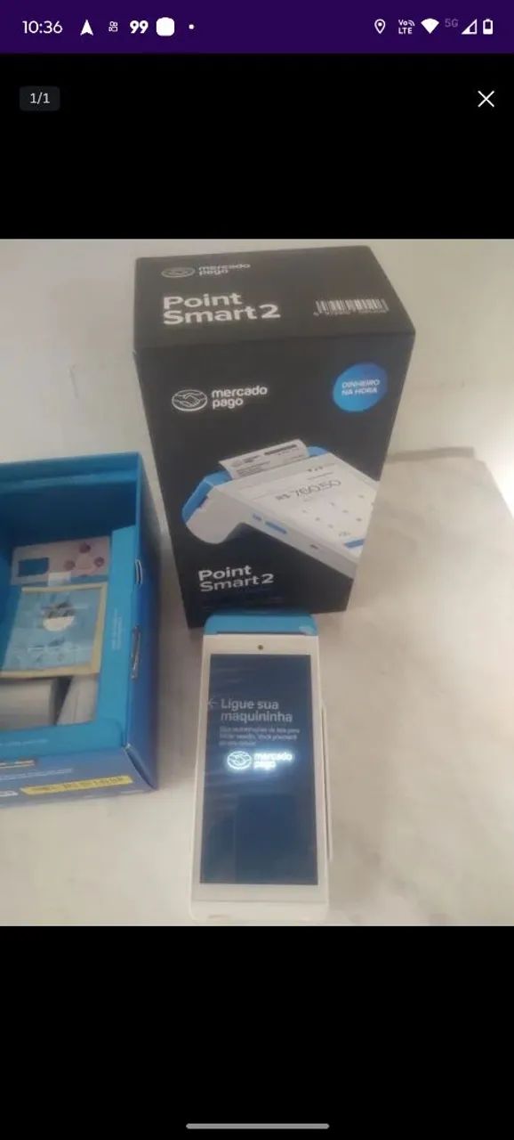 Maquina de cartão Point Smart 2 Mercado Pago - últimas unidades 