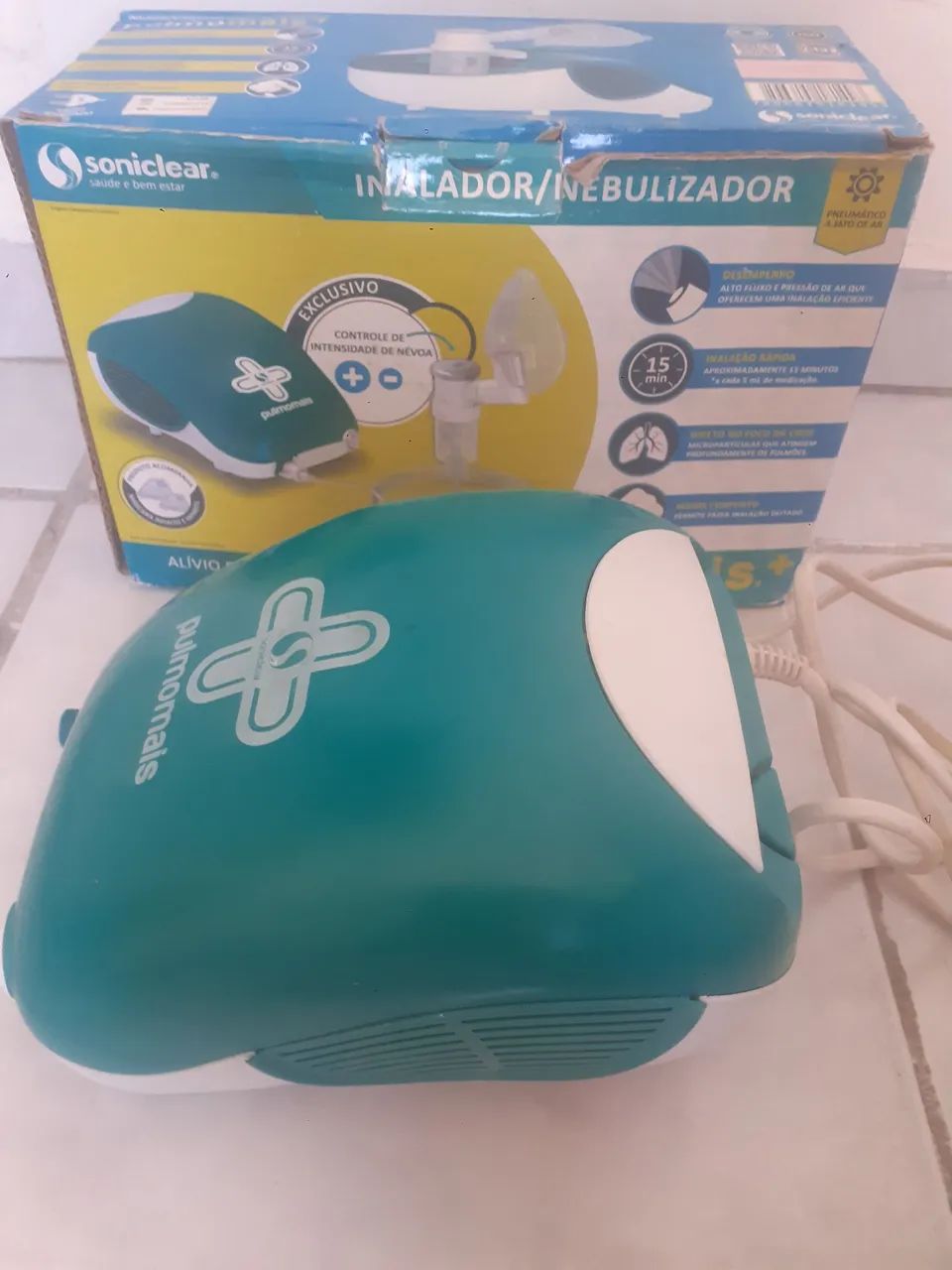 Inalador/Nebullizador Soniclear Pulmomáis - Novo