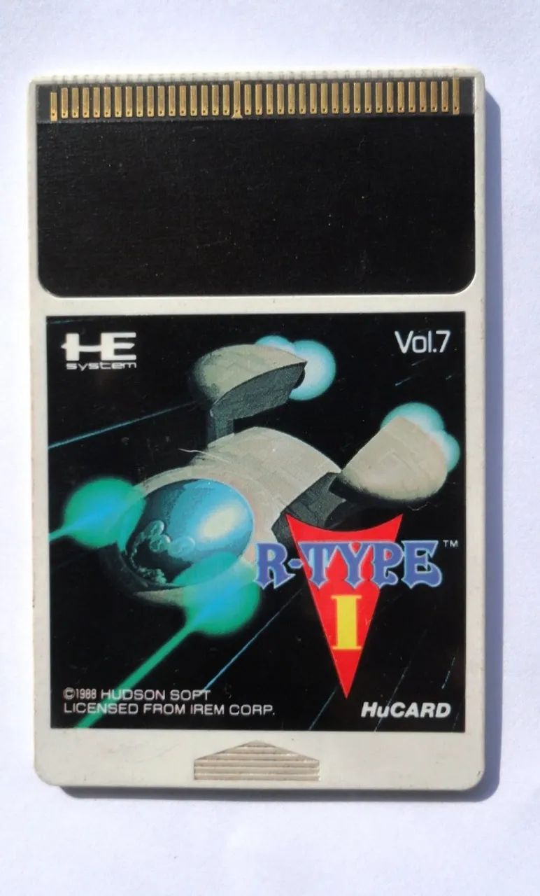 pc engine hucard game jogo r-type 1 original testado japonês - Foto 2