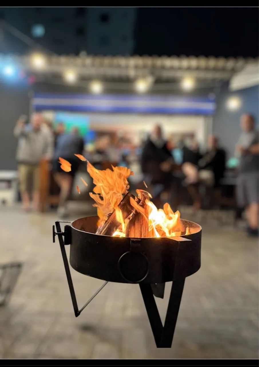 Lareira externa, pira, lenheiro, braseiro, fogueira,  - Foto 4