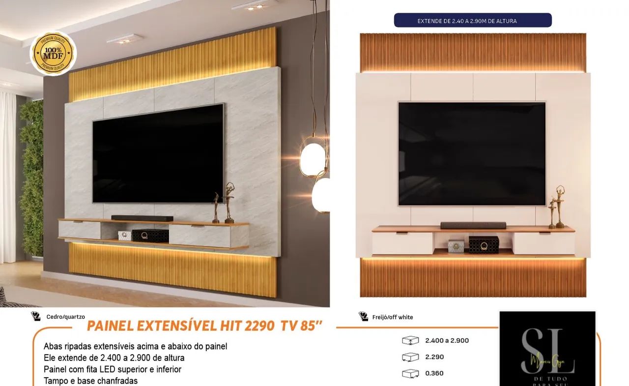 Painel Extensível para TV 85'' 2290