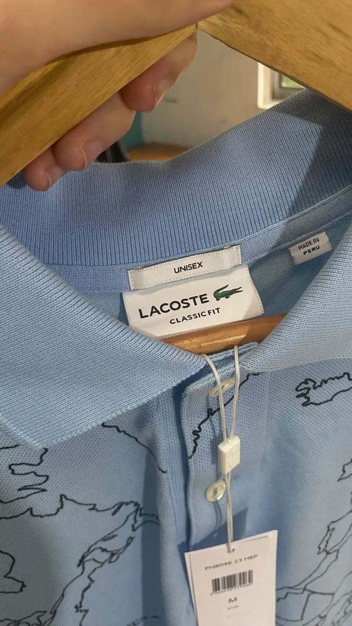 Polo Lacoste Worldwide - azul claro - Foto 2
