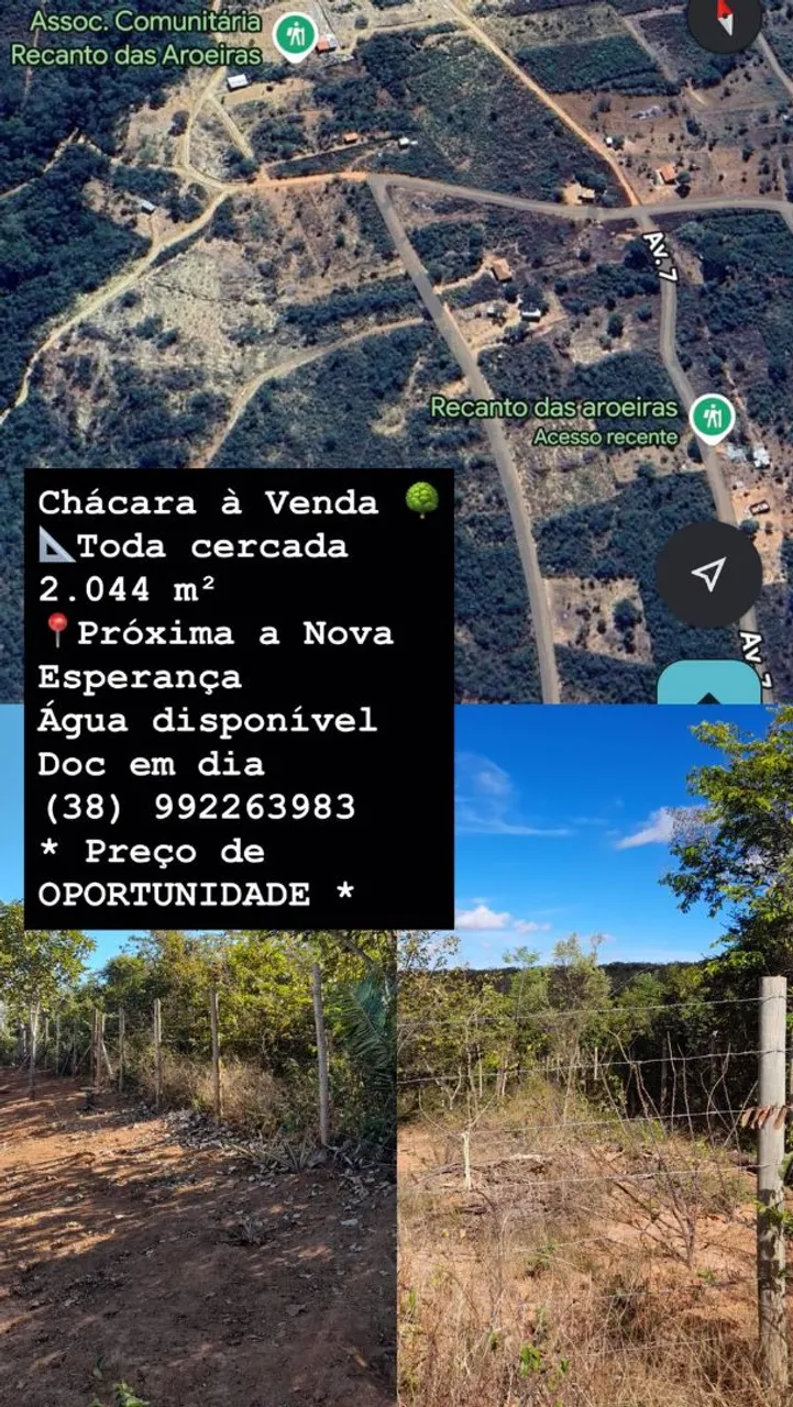 Chácara Cercada no Vale das Aroeiras