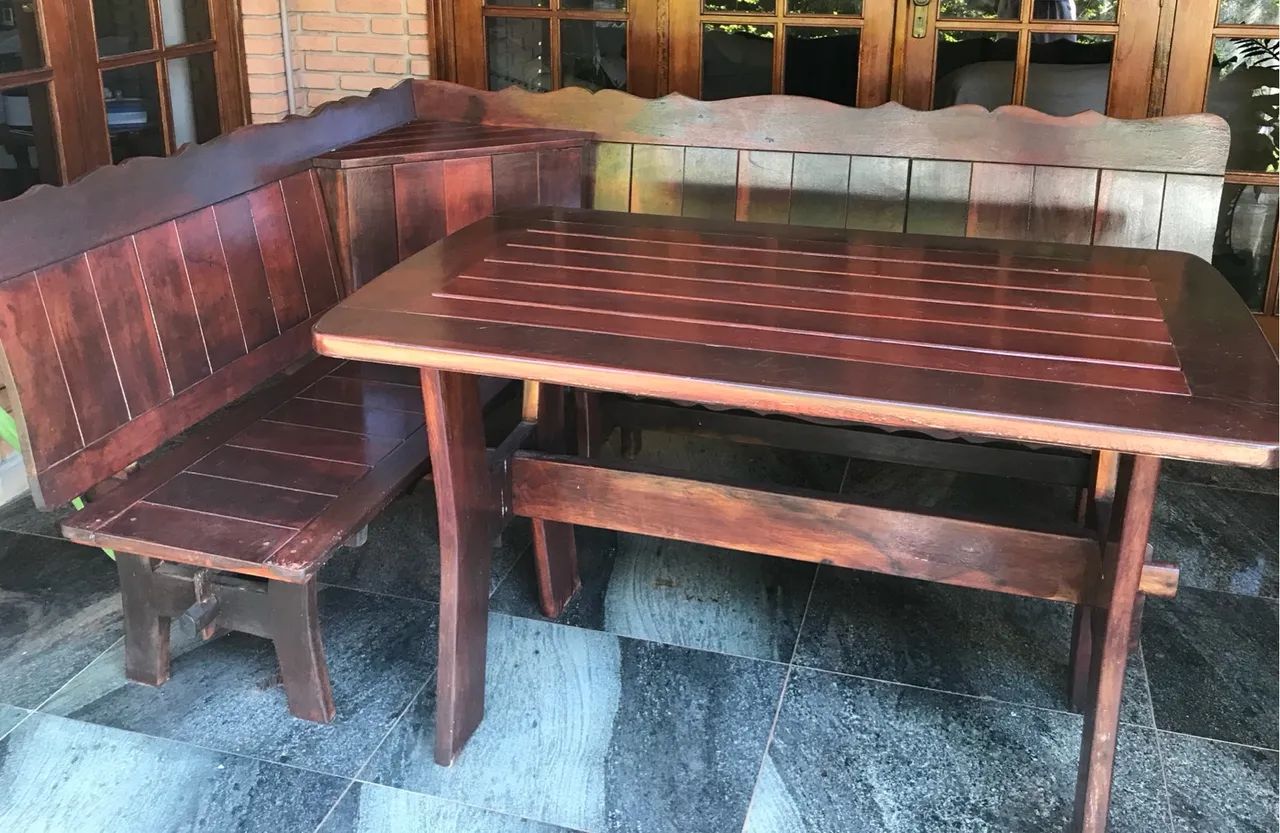 Conjunto de Mesa e Banco Para  Ambiente Interior ou Espaço Gourmet - Foto 5