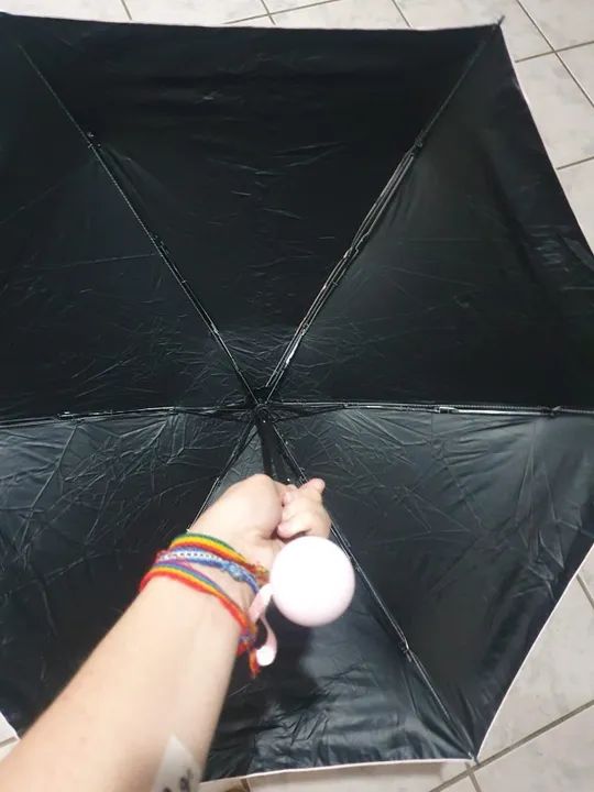 Mini guarda-chuva rosa com case - Foto 6