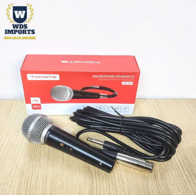 Microfone Dinâmico Profissional com Fio - Tomate