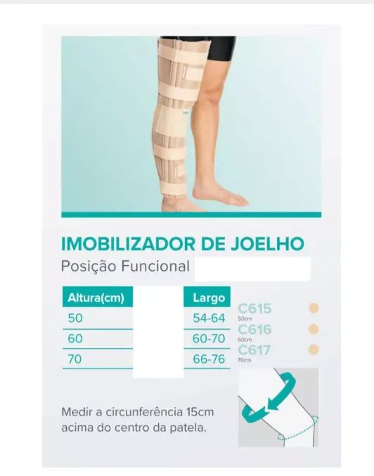 Imobilizador Órtese De Joelho Fixo / Chantal - 60cm - novo - Foto 2