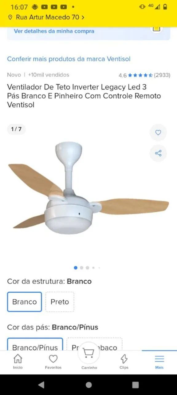 Instalo ventilador de teto 64312006815490120