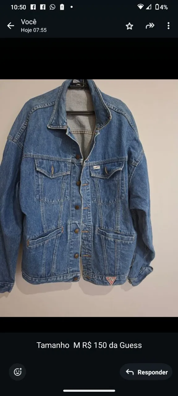 Jaqueta Jeans Guess Tamanho M