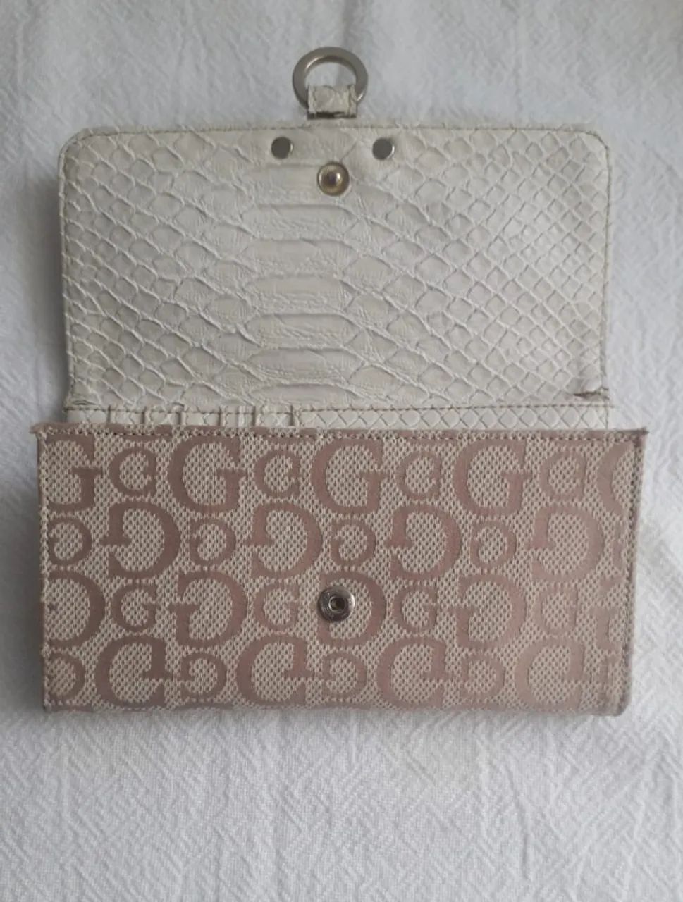 Carteira Guess Clutch Feminina De Couro Legítimo Clássica - Foto 2