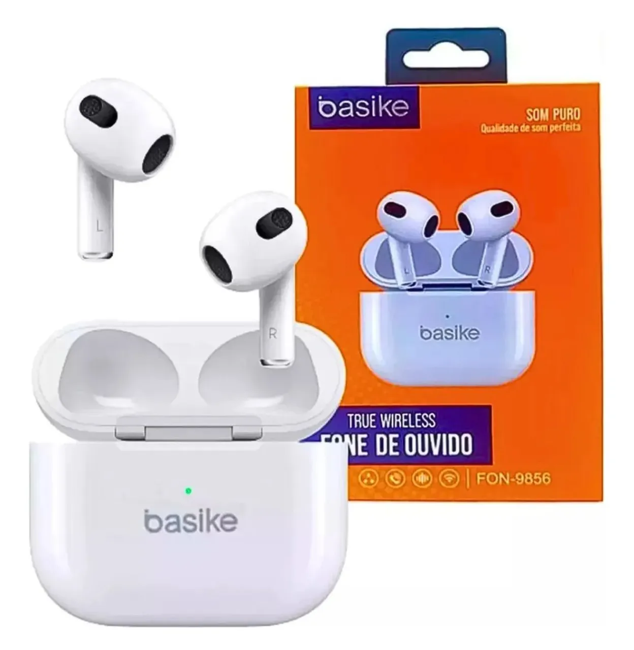 Fones de Ouvido Bluetooth - Basike -( Produto Novo ).