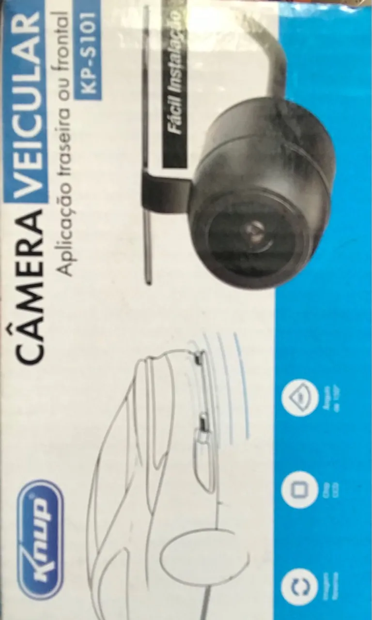 Câmera de Ré Veicular Knup KP-S101 - Visão Traseira ou Frontal
