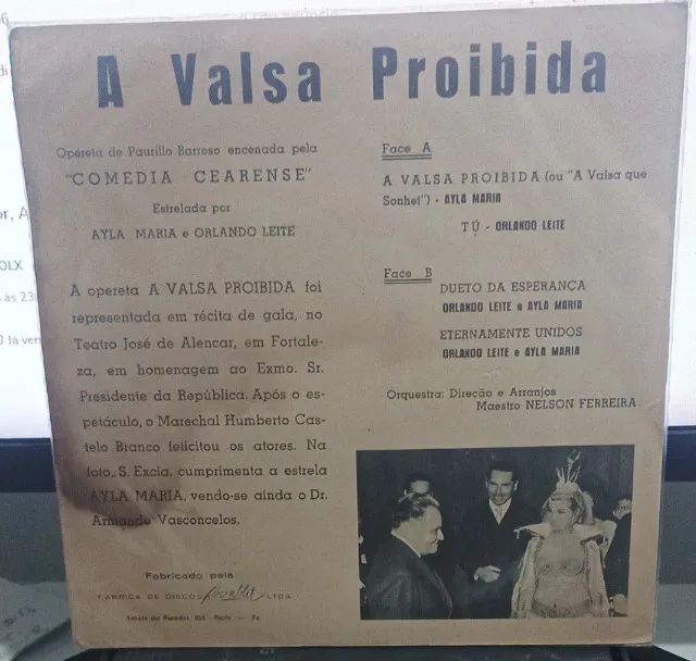 Ayla Maria e Orlando Leite - Compacto Duplo vinil 7" - A valsa Proibida Rarissimo - Foto 2