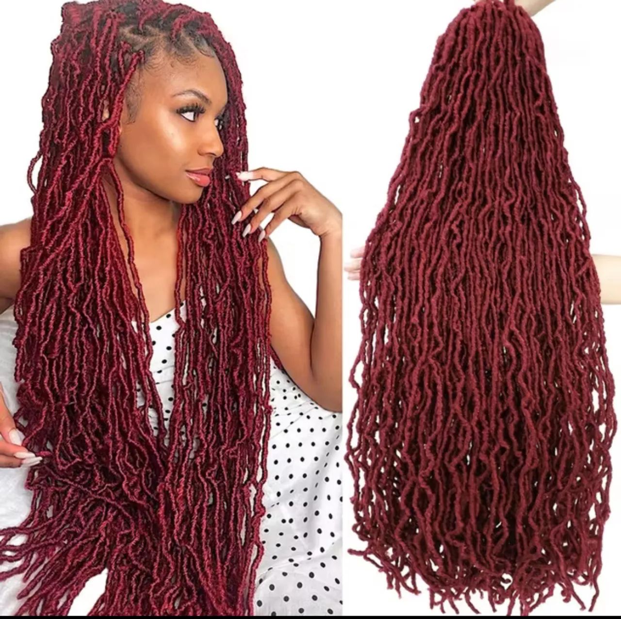 Tranças De Crochê De 36 Polegadas Para Cabelos Faux Locs Encaracolados Novos Macios Meche 