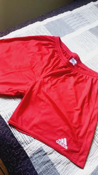 Short de Futebol Adidas Vermelho