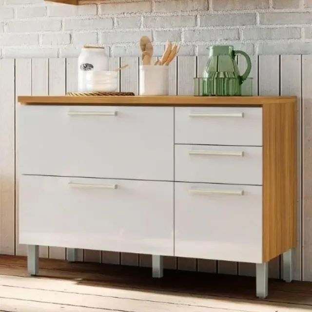 BALCÃO 2 PORTAS 3 GAVETAS 100% MDF - PRINCESA