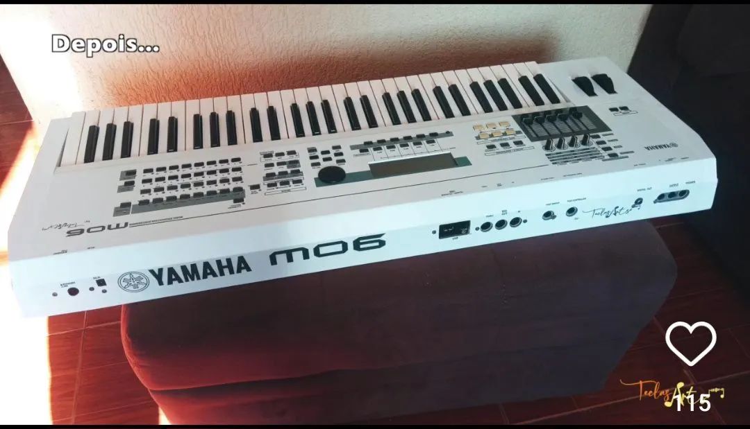 Teclado Yamaha MO6 personalizado + bag reforçada  - Foto 2