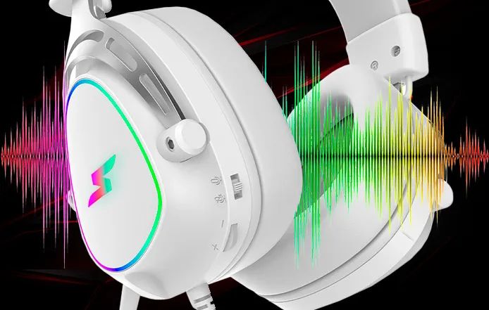 Headset SuperFrame Sound, Surround 7.1, RGB, 50mm,  Preto ou Branco, USB, Novo, Lacrado - Foto 6