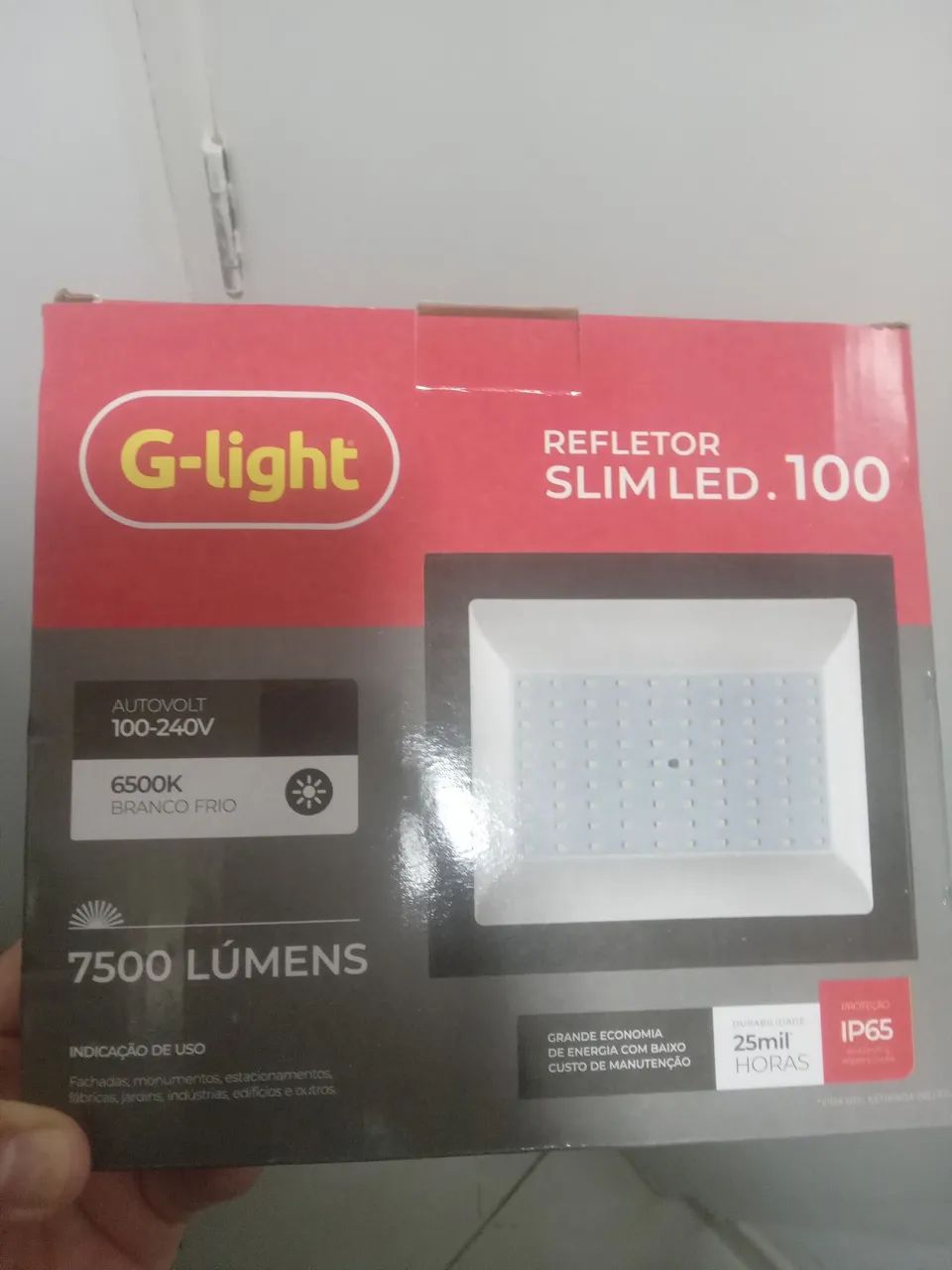 Refletor Slim LED 50W G-Light 3750 Lúmens Branco Frio - Foto 2