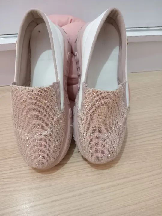 Sapatilhas Glitter Infantil - Rosa