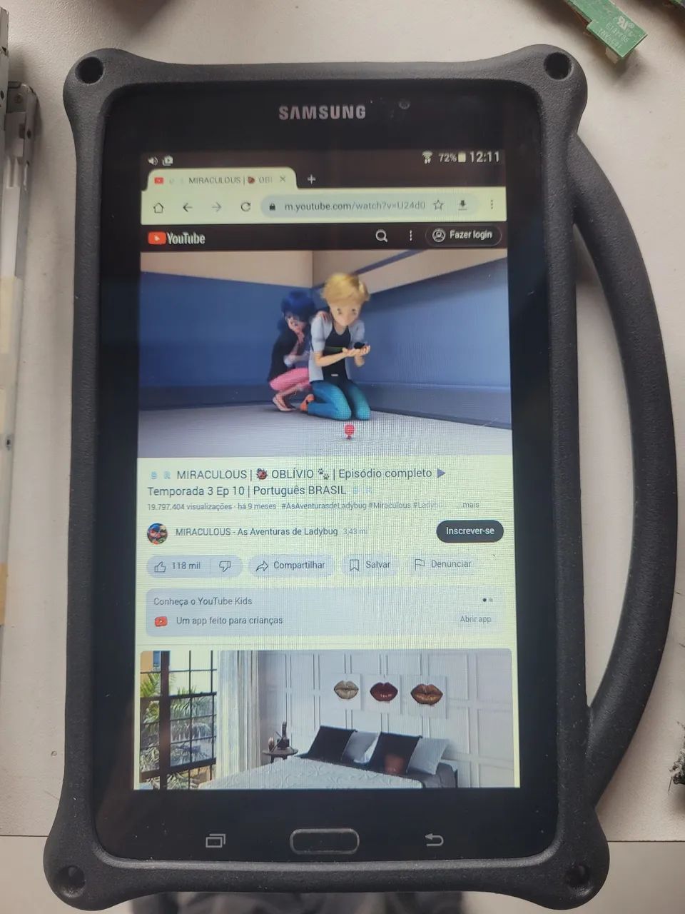 Tablet Samsung t113 7pol 8gb ideal criancas nao pega youtube zap etc