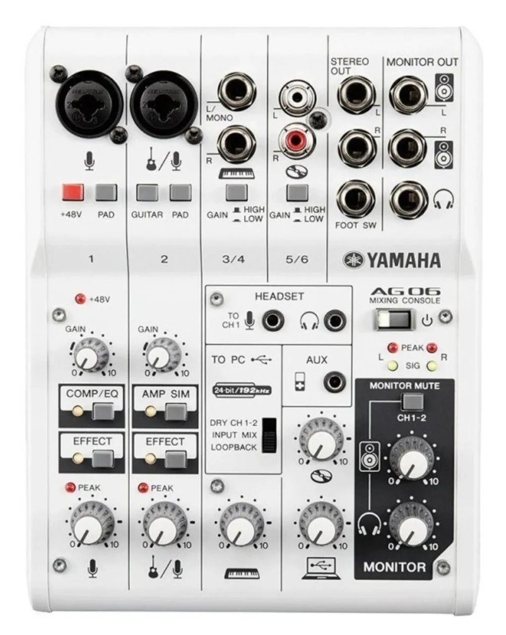 MESA DE SOM YAMAHA AG06 (NOVA - NA CAIXA) - 6 canais H - Foto 2