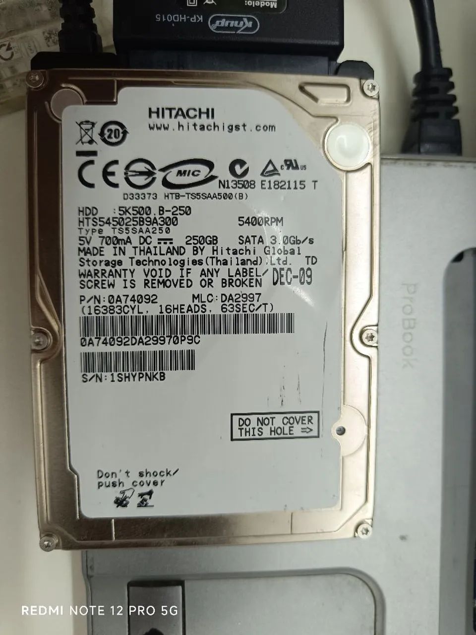 HD notebook  250 GB Hitachi 