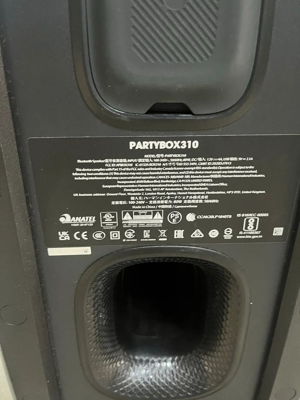 JBL Party Box 310 com kit Microfones  - Foto 5