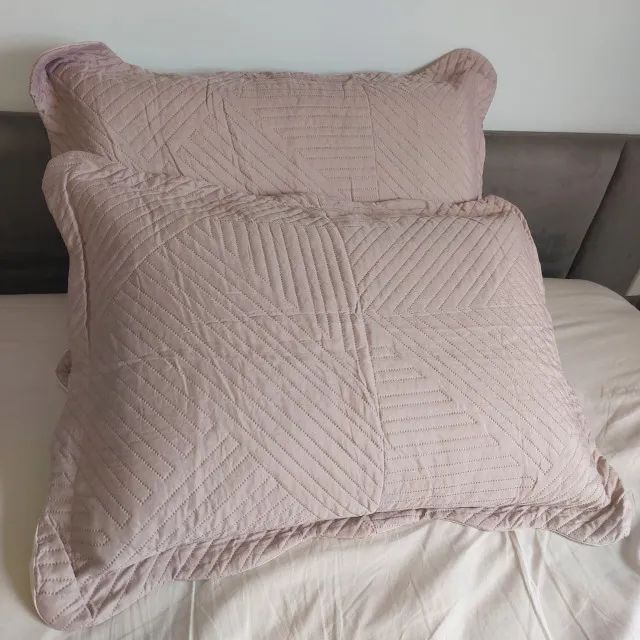NOVO | Par Porta Travesseiros 70x50cm Rosê Matelassê Com Abas (fronhas)