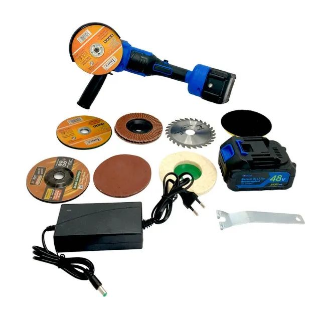 Lixadeira Esmerilhadeira Angular 48V sem Fio Motor Brushless Lacrada - Foto 3